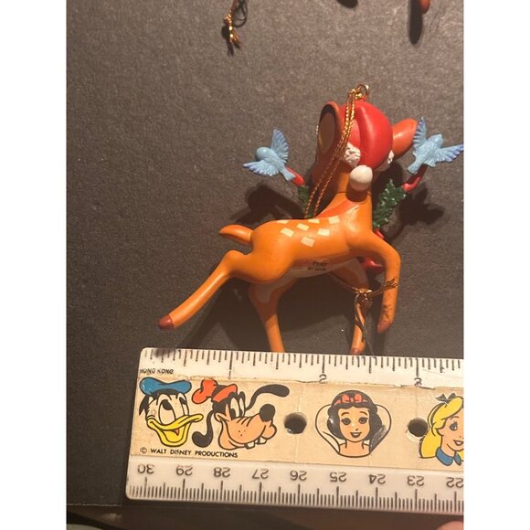 Disney Bambi Christmas Ornament With Santa Hat & Wreath By Walt Disney Productio - Picture 3 of 4